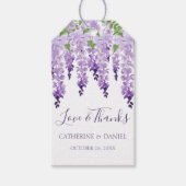 水彩藤結婚の ギフトタグ (正面)