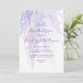 水彩藤開花ロマン結婚ツ 招待状 (スタンド正面)