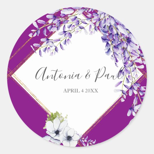 水彩藤 ラウンドシール (正面)