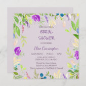 水彩蘭フローラブライダルシャワー 招待状 (正面/裏面)
