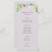 水彩蘭フローラ結婚のメニュー メニュー (正面/裏面)