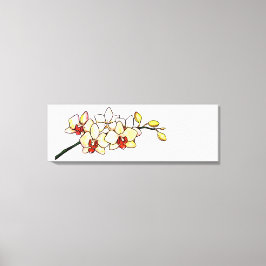 水彩蘭絵画黄花禅 キャンバスプリント