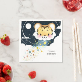 水彩虎お洒落誕生日 スタンダードカクテルナプキン