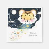 水彩虎お洒落誕生日 スタンダードカクテルナプキン (正面)