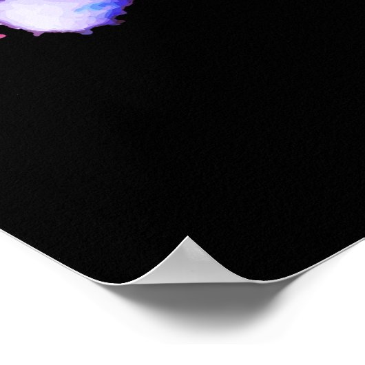 水彩虎の頭 ポスター (角)