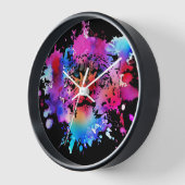 水彩虎の頭 壁時計 (傾斜)