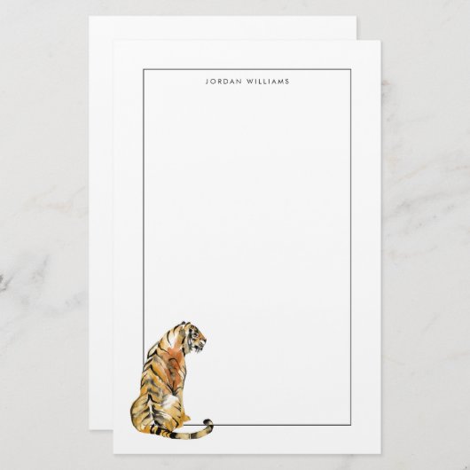 水彩虎座 便箋 (正面/裏面)