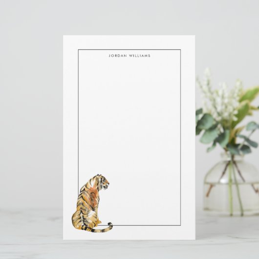 水彩虎座 便箋 (スタンド正面)