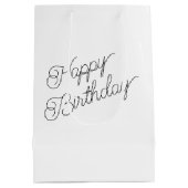 水彩虎猫誕生日 ミディアムペーパーバッグ (裏面)