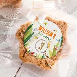 水彩虫虫ボーイ誕生日 ラウンドシール