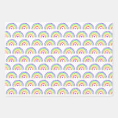 水彩虹とハートハッピーバースデー ラッピングペーパーシート (正面2)