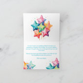 水彩虹と星の折りたたみ式サンキューカード サンキューカード (内部)
