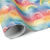 水彩虹と雲 ラッピングペーパー (ロールコーナー)