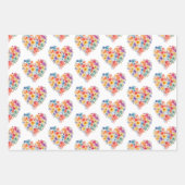 水彩虹のおもしろい誕生日 ラッピングペーパーシート (正面3)