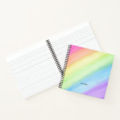 水彩虹のグラデーション名パステルモノグラム ノートブック (内部)