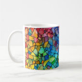 水彩虹のステンドグラス コーヒーマグカップ (左)