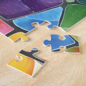 水彩虹のステンドグラス ジグソーパズル (側面)