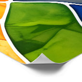 水彩虹のステンドグラス ポスター (角)