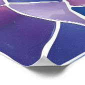 水彩虹のステンドグラス ポスター (角)