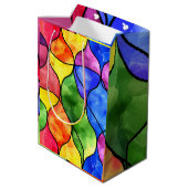 水彩虹のステンドグラス ミディアムペーパーバッグ (裏面アングル)