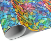 水彩虹のステンドグラス ラッピングペーパー (ロールコーナー)
