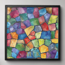 水彩虹のステンドグラス