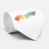 水彩虹のハート ネクタイ (ロール)