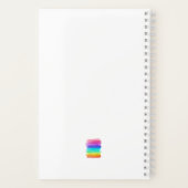 水彩虹のブラシストロークアーティスト名おもしろい ノートブック (裏面)