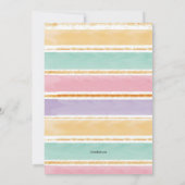 水彩虹の写真誕生パーティー 招待状 (裏面)