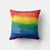 水彩虹の投げクッション クッション (裏面)