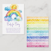 水彩虹の本ベビー エンクロージャーカード (正面/裏面)