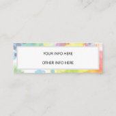 水彩虹の模様ソーシャルメディア スキニー名刺 (裏面)