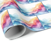 水彩虹の波 ラッピングペーパー (ロールコーナー)