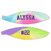 水彩虹の渦パーソナライズされた バスケットボール (パネル)