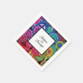 水彩虹の色曼荼羅 スタンダードカクテルナプキン (角)