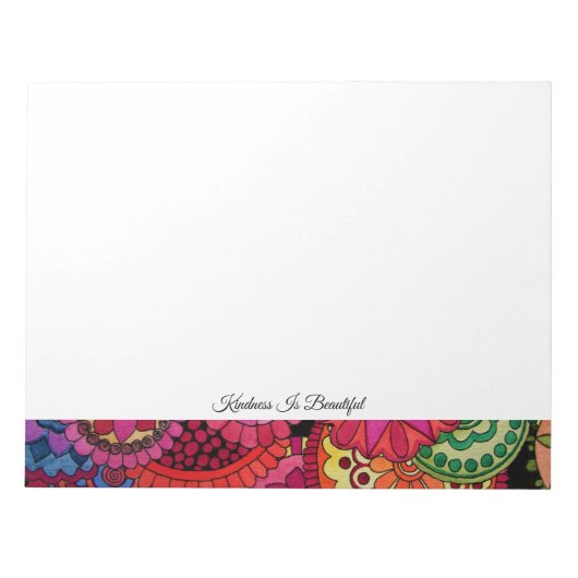 水彩虹の色曼荼羅 ノートパッド (正面)