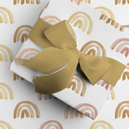 水彩虹の行(黄色) ラッピングペーパー