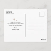 水彩虹の赤ちゃんシャワーありがとうはがき ポストカード (裏面)