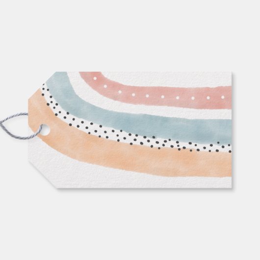 水彩虹の赤ちゃんシャワーありがとうギフトラベル ギフトタグ (裏面横)