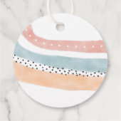 水彩虹の赤ちゃんシャワーありがとうギフトラベル フェイバータグ (裏面)