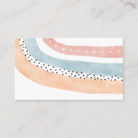 水彩虹の赤ちゃんシャワーおむつラッフル エンクロージャーカード (裏面)