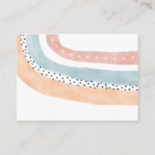 水彩虹の赤ちゃんシャワーブックベビー エンクロージャーカード (裏面)