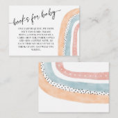 水彩虹の赤ちゃんシャワーブックベビー エンクロージャーカード (正面/裏面)