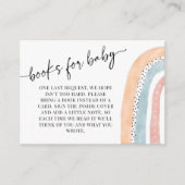 水彩虹の赤ちゃんシャワーブックベビー エンクロージャーカード (正面)