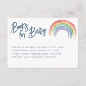 水彩虹の赤ちゃんシャワーブックリクエスト エンクロージャーカード (正面)