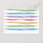 水彩虹の赤ちゃんシャワーブックリクエスト エンクロージャーカード (裏面)