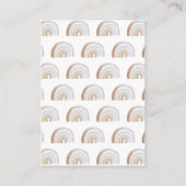 水彩虹の赤ちゃんシャワーブックリクエスト エンクロージャーカード (裏面)