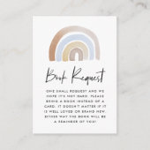 水彩虹の赤ちゃんシャワーブックリクエスト エンクロージャーカード (正面)