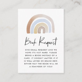水彩虹の赤ちゃんシャワーブックリクエスト エンクロージャーカード