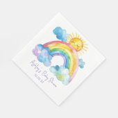 水彩虹の赤ちゃんシャワー スタンダードランチョンナプキン (角)